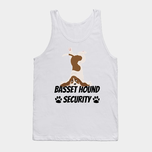 Basset Hound Security - Dog Quote Tank Top by yassinebd